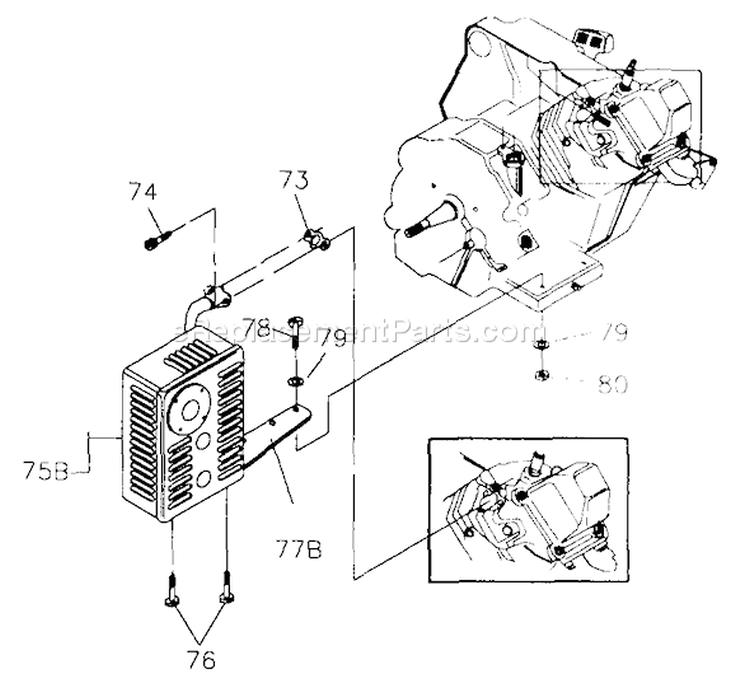Page E Diagram and Parts List for 0765-1  Briggs and Stratton Pressure Washer